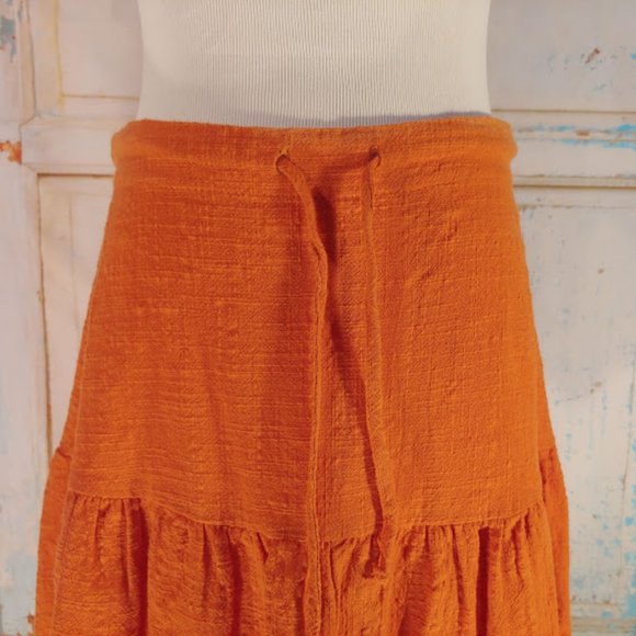 Rhythm. drawstring & elastic band skirt / size 4 / orange - Picture 7 of 11